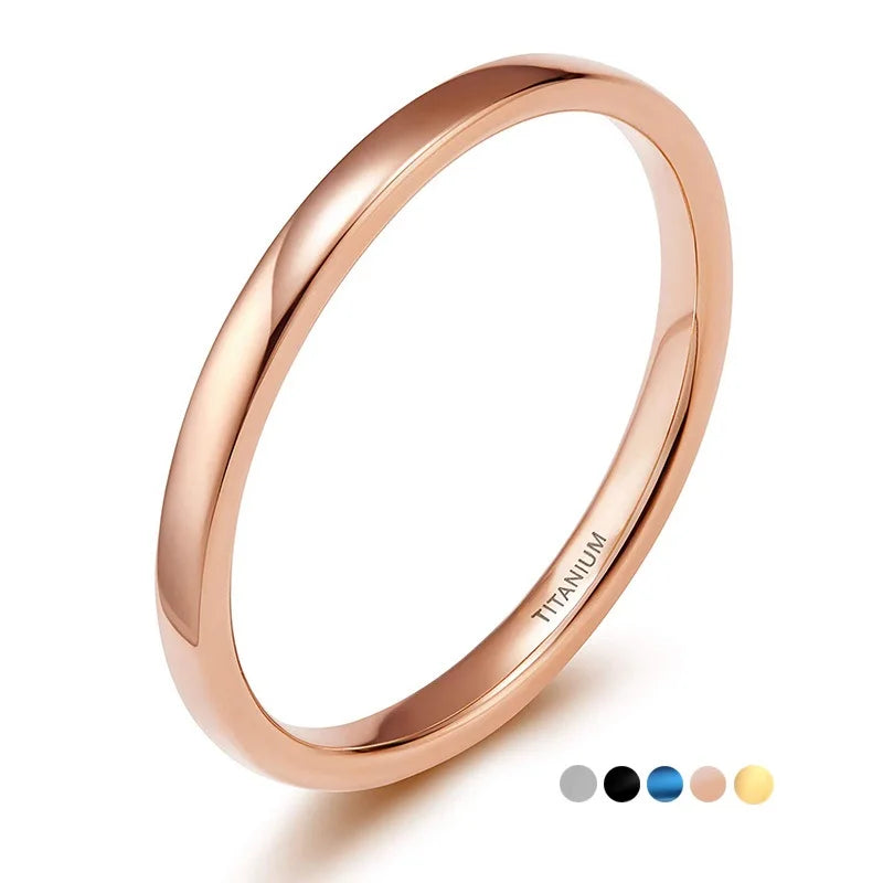 Anel Fino em Titânio 2 mm – Elegância em Cada Detalhe