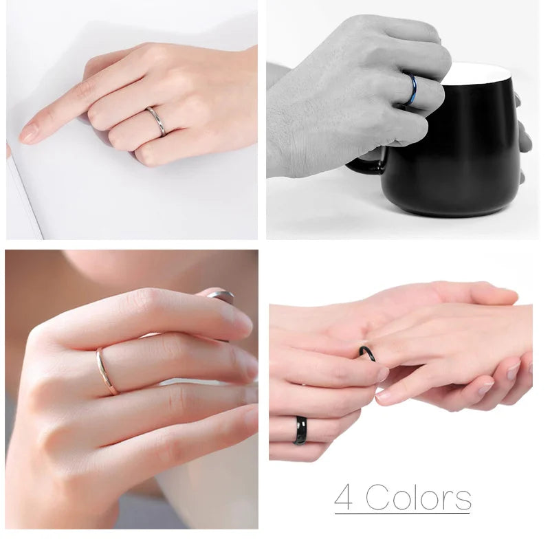 Anel Fino em Titânio 2 mm – Elegância em Cada Detalhe