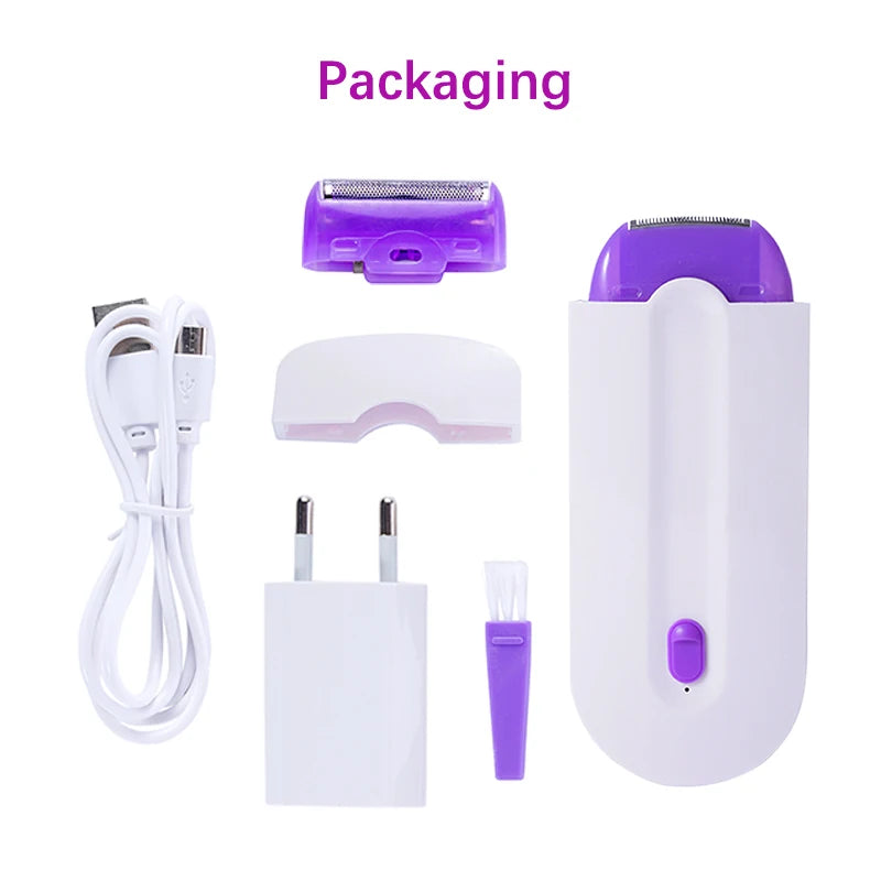 Depiladora Elétrica Recarregável USB – Suave, Rápida e Indolor