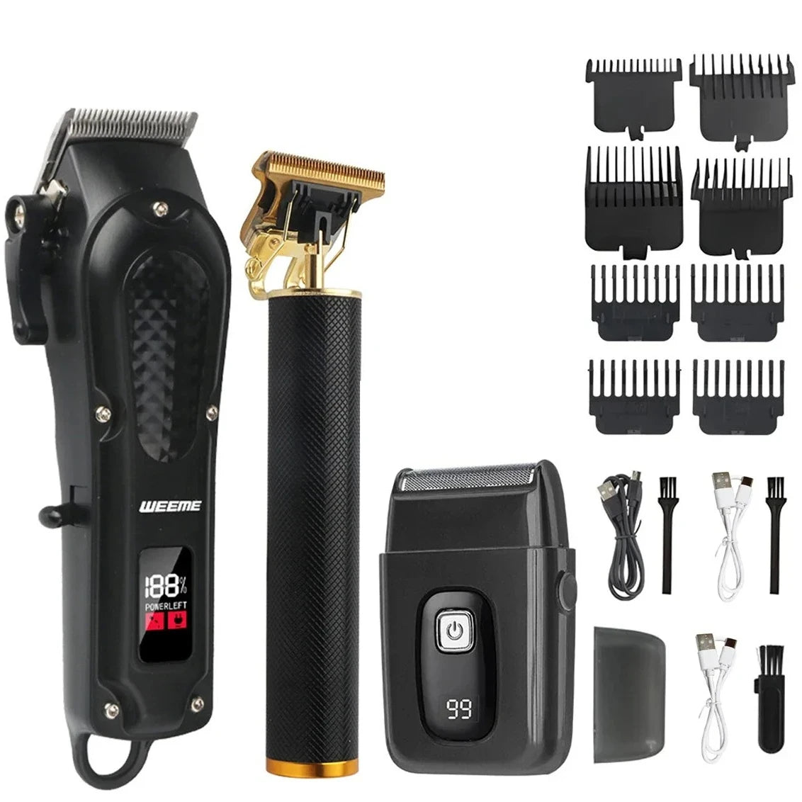 Máquina de Cortar Cabelo Recarregável USB – Corte Profissional em Casa
