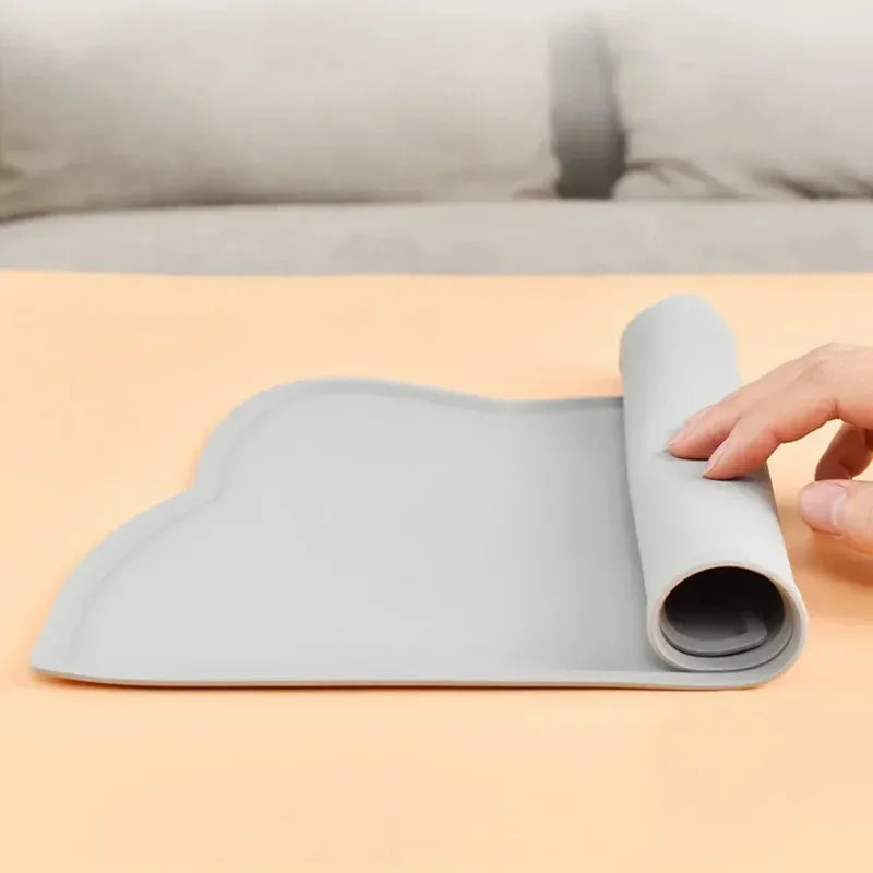 Tapete de Alimentação Especial de Silicone para Cães e Gatos, Bandeja Antiderrapante e Impermeável para Tigelas de Animais de Estimação
