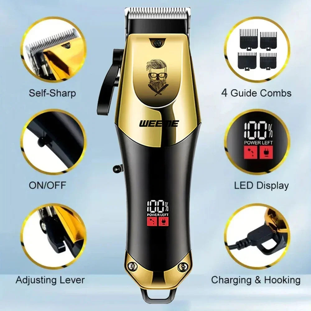 Máquina de Cortar Cabelo Recarregável USB – Corte Profissional em Casa