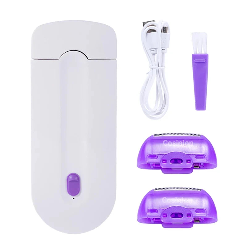 Depiladora Elétrica Recarregável USB – Suave, Rápida e Indolor