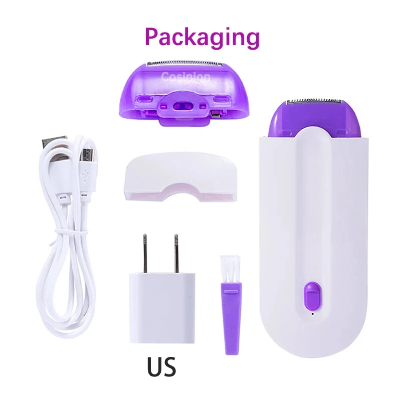 Depiladora Elétrica Recarregável USB – Suave, Rápida e Indolor